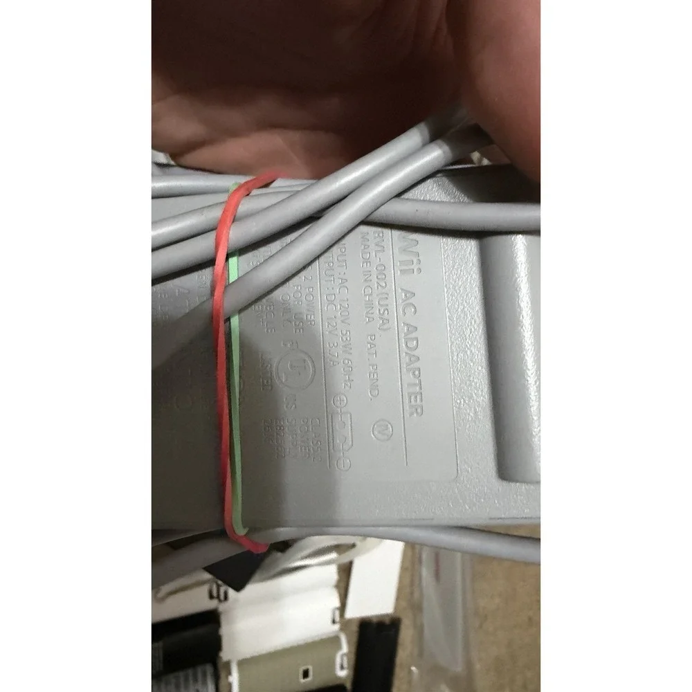 Lot of 6 Official OEM Nintendo Wii Wii U AC Power Supply Adapter Cords And More